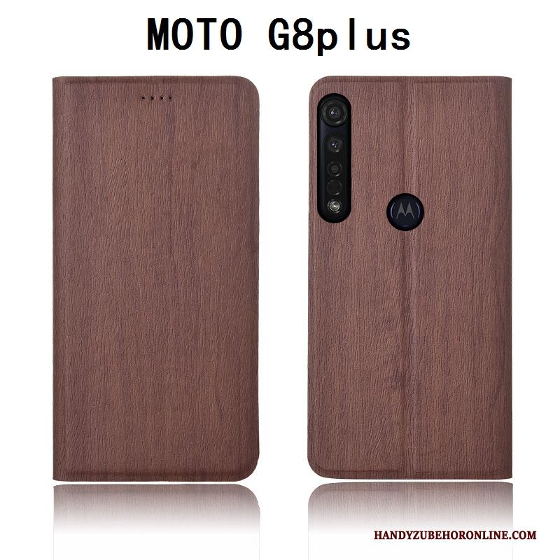 Moto G8 Plus Hoesje Bescherming Mobiele Telefoon Patroon Anti-fall Zacht Leren Etui Hoes