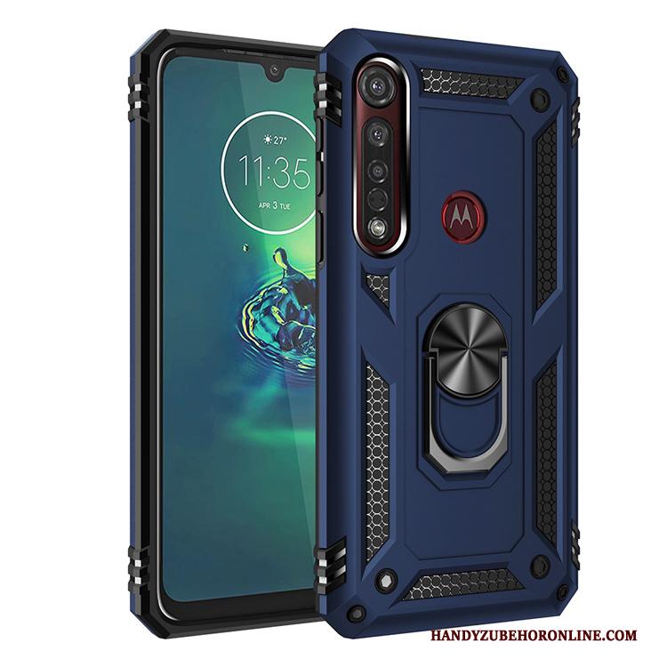 Moto G8 Plus Hoesje Telefoon Zacht Ondersteuning Roze All Inclusive Bescherming Siliconen