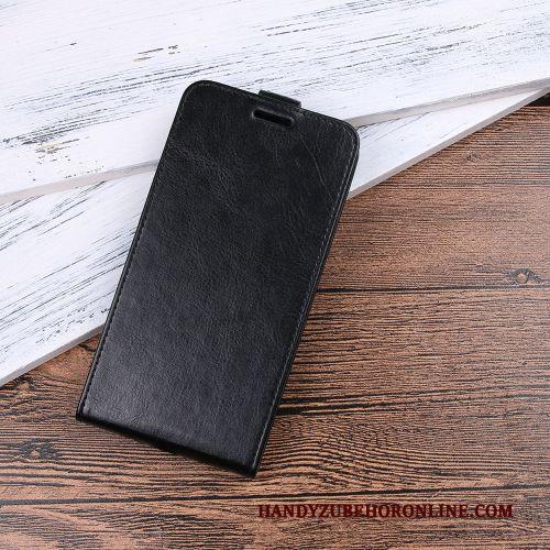 Moto G8 Plus Leren Etui Folio Bescherming Portemonnee Hoesje Telefoon Trend Zwart