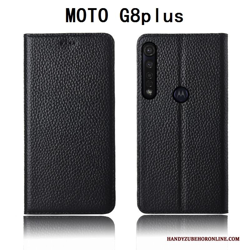 Moto G8 Plus Mobiele Telefoon All Inclusive Bescherming Leren Etui Hoesje Telefoon Anti-fall Siliconen