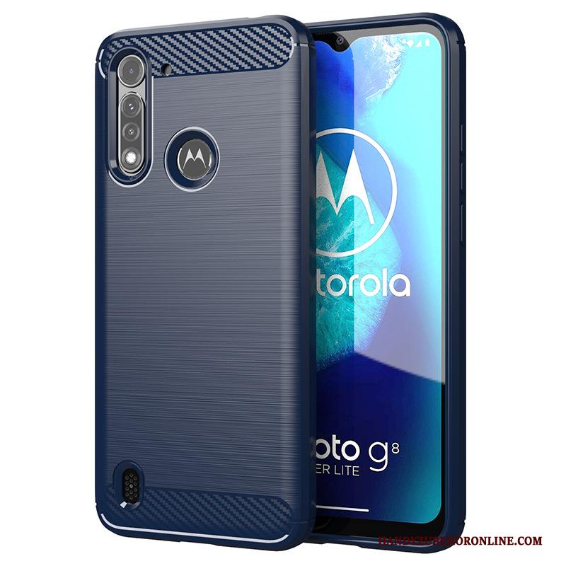 Moto G8 Power Lite Zacht Zwart Hoesje Telefoon Dun