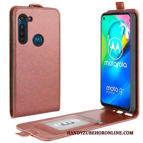 Moto G8 Power Portemonnee Hoesje Telefoon Kaart Leren Etui Trend Bedrijf Bescherming