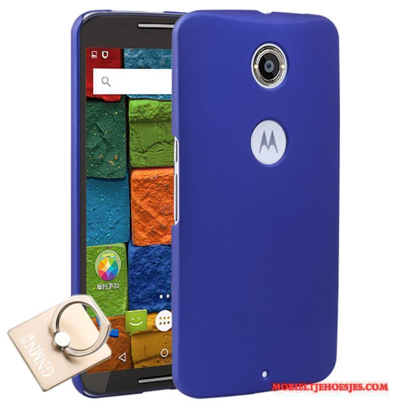 Moto Nexus 6 Blauw Hard Hoesje Schrobben Telefoon Anti-fall Mobiele Telefoon