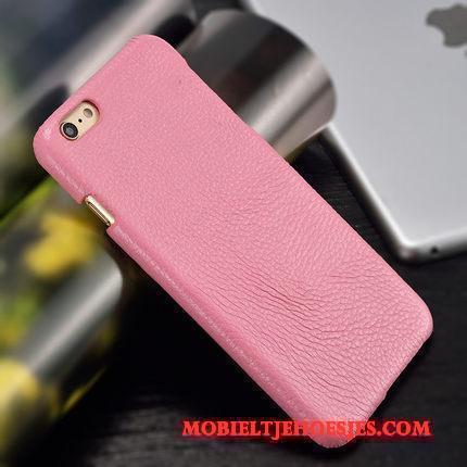 Moto Nexus 6 Pas Roze Bescherming Echt Leer Hoesje Luxe Achterklep