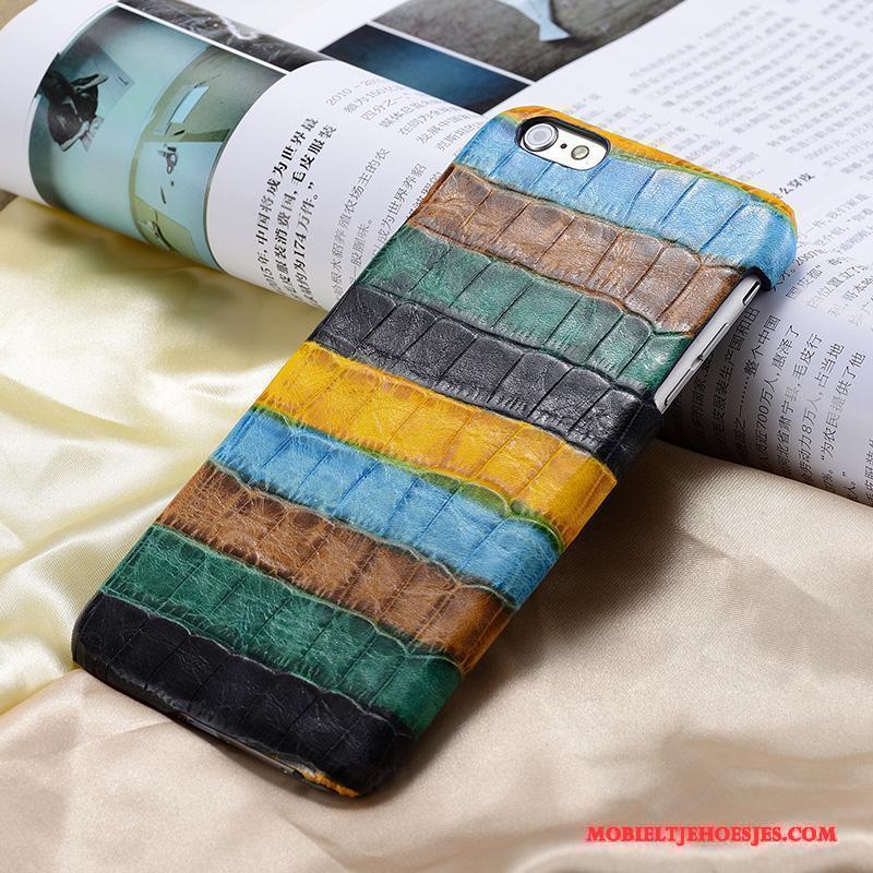 Moto X Bescherming Hoesje Telefoon Achterklep Blauw Echt Leer Mobiele Telefoon Leren Etui