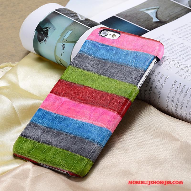 Moto X Bescherming Hoesje Telefoon Achterklep Blauw Echt Leer Mobiele Telefoon Leren Etui