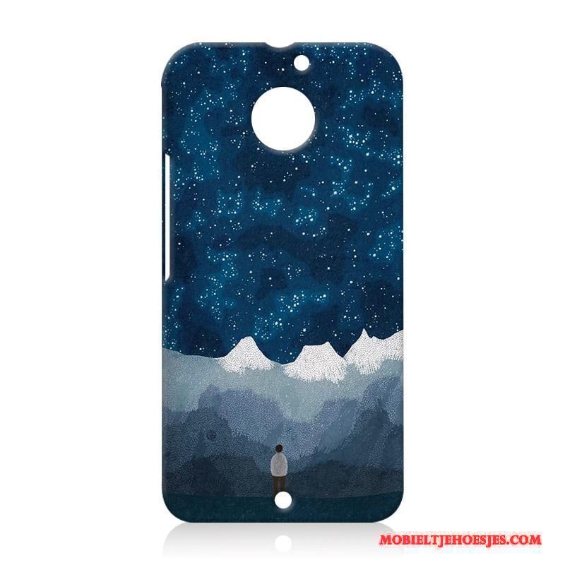 Moto X Hoes Blauw Bescherming Hoesje Telefoon Hard Anti-fall