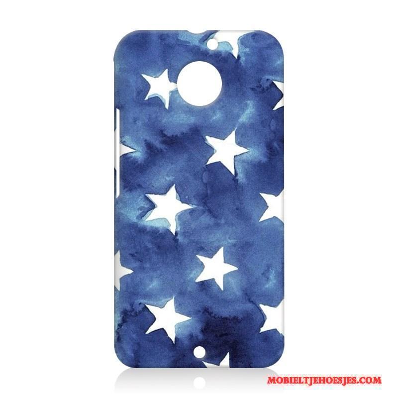 Moto X Hoes Blauw Bescherming Hoesje Telefoon Hard Anti-fall