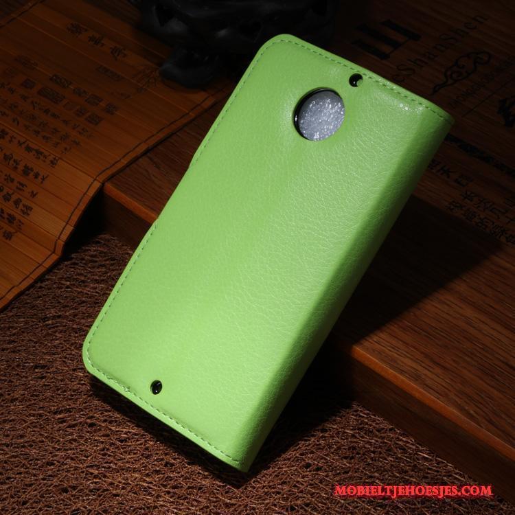 Moto X Mobiele Telefoon Hoesje Telefoon Leren Etui Groen Bescherming