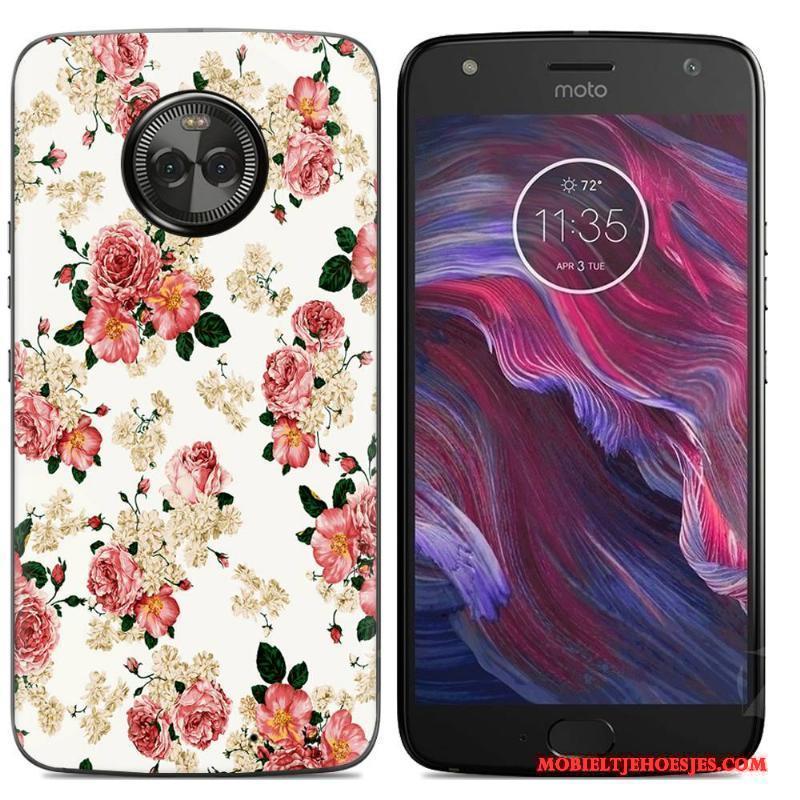 Moto X4 Hoesje Telefoon Kleur Zacht Scheppend Geschilderd Spotprent