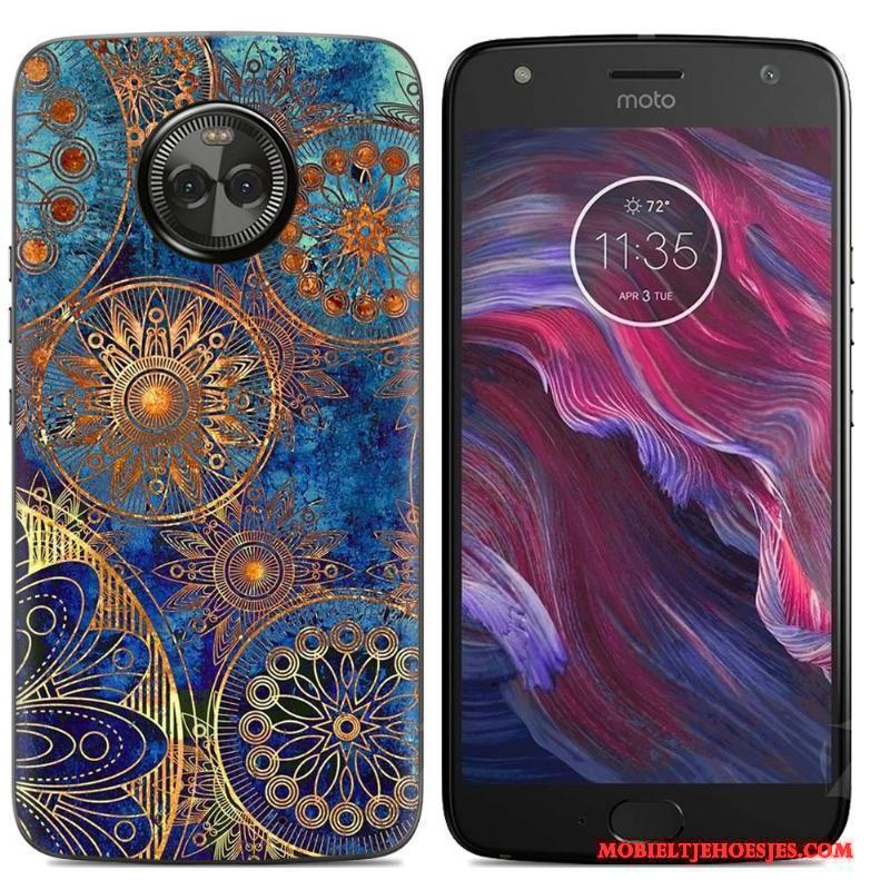 Moto X4 Hoesje Telefoon Kleur Zacht Scheppend Geschilderd Spotprent