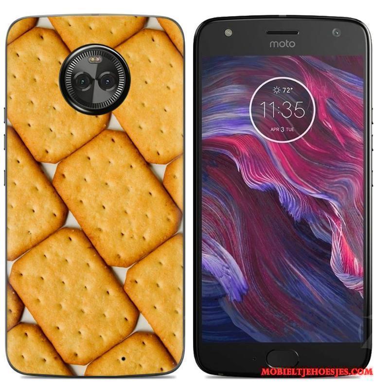 Moto X4 Hoesje Telefoon Kleur Zacht Scheppend Geschilderd Spotprent