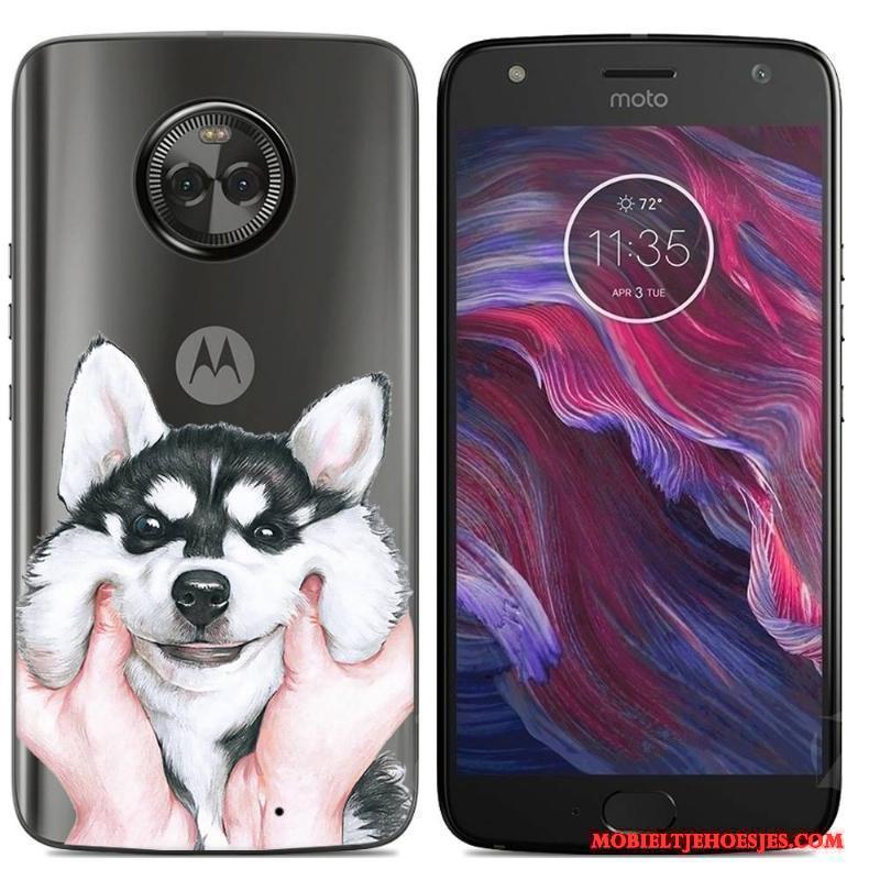 Moto X4 Hoesje Telefoon Kleur Zacht Scheppend Geschilderd Spotprent