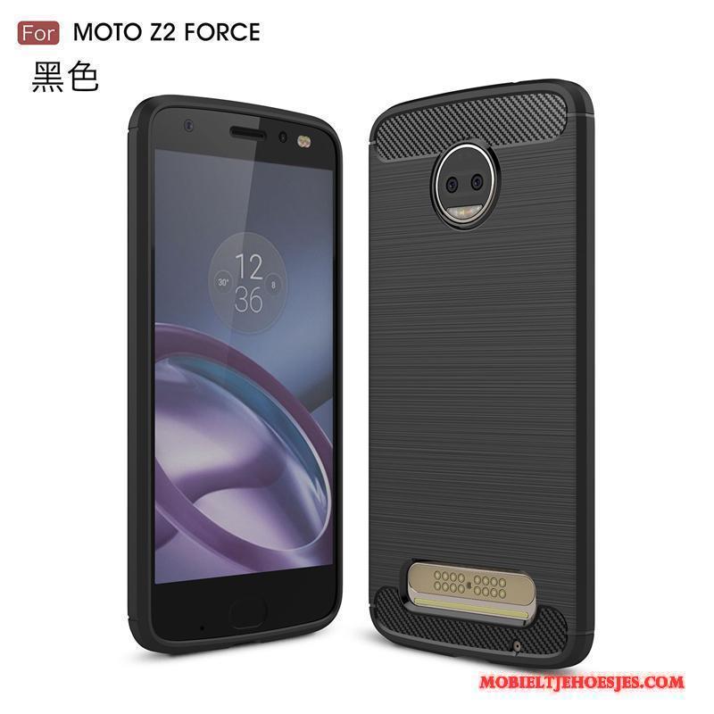 Moto Z2 Force Edition Blauw Zacht Bescherming Hoesje Telefoon All Inclusive Ster Voor