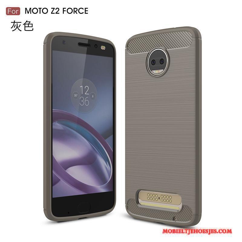 Moto Z2 Force Edition Blauw Zacht Bescherming Hoesje Telefoon All Inclusive Ster Voor