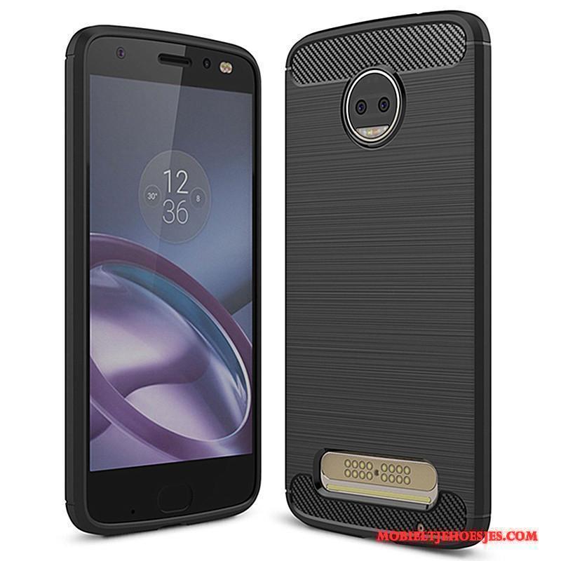 Moto Z2 Force Edition Siliconen Hoesje Telefoon Zacht Bescherming Rood