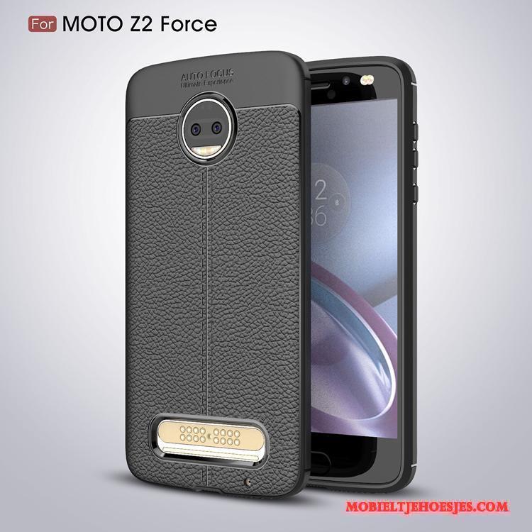 Moto Z2 Force Edition Siliconen Zacht Bescherming Hoes Hoesje Telefoon Rood Anti-fall