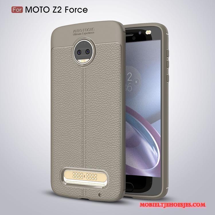Moto Z2 Force Edition Siliconen Zacht Bescherming Hoes Hoesje Telefoon Rood Anti-fall