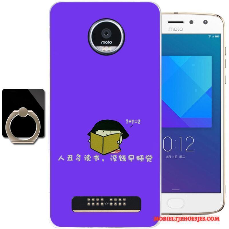 Moto Z2 Play Hoesje Telefoon Vers Siliconen Mode Blauw Zacht