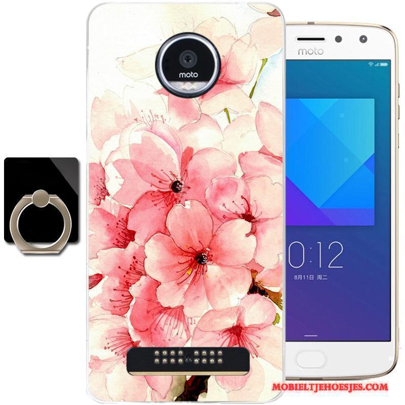 Moto Z2 Play Hoesje Telefoon Vers Siliconen Mode Blauw Zacht