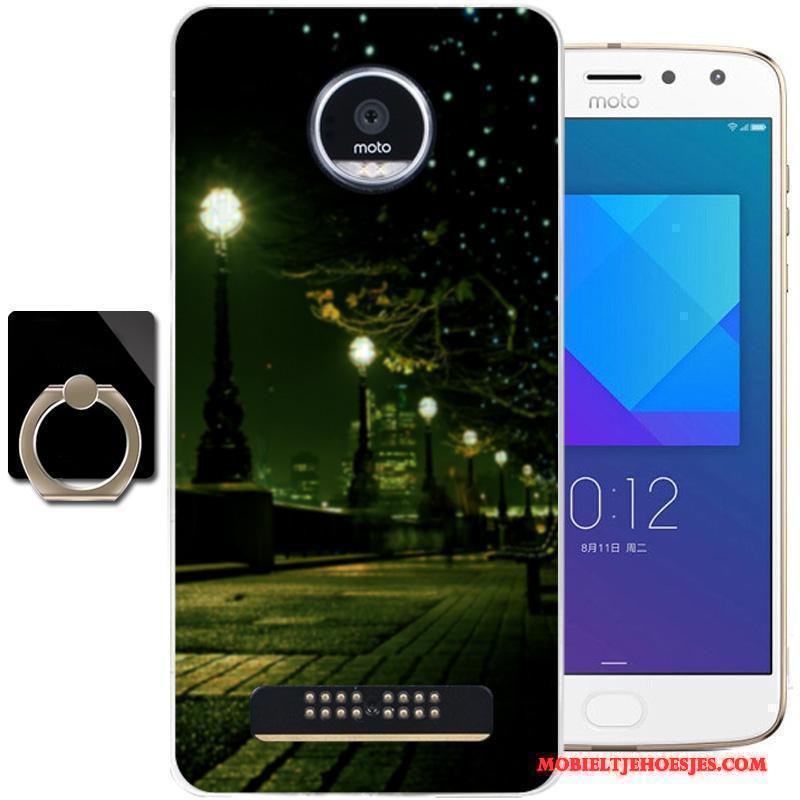 Moto Z2 Play Hoesje Telefoon Vers Siliconen Mode Blauw Zacht