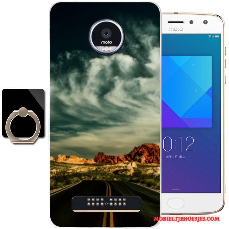 Moto Z2 Play Hoesje Telefoon Vers Siliconen Mode Blauw Zacht