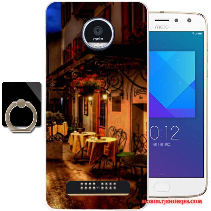 Moto Z2 Play Hoesje Telefoon Vers Siliconen Mode Blauw Zacht