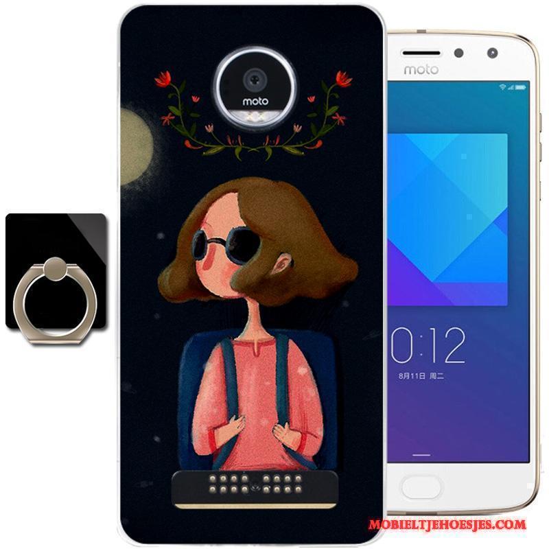 Moto Z2 Play Hoesje Telefoon Vers Siliconen Mode Blauw Zacht