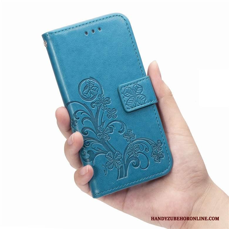 Motorola One Macro Zacht Hoesje Telefoon Siliconen Bescherming Anti-fall Blauw Leren Etui