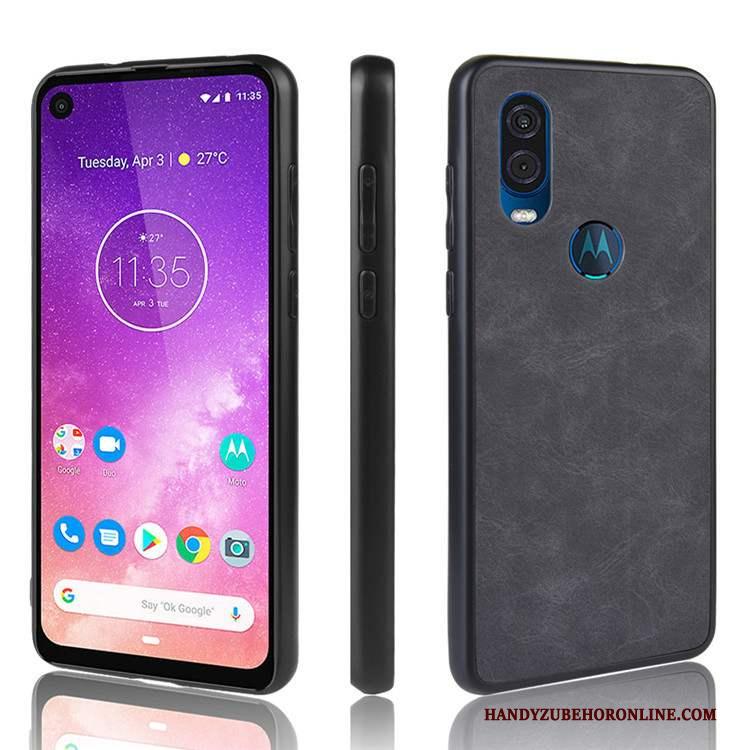 Motorola One Vision Bescherming Hoesje Telefoon Anti-fall Zwart