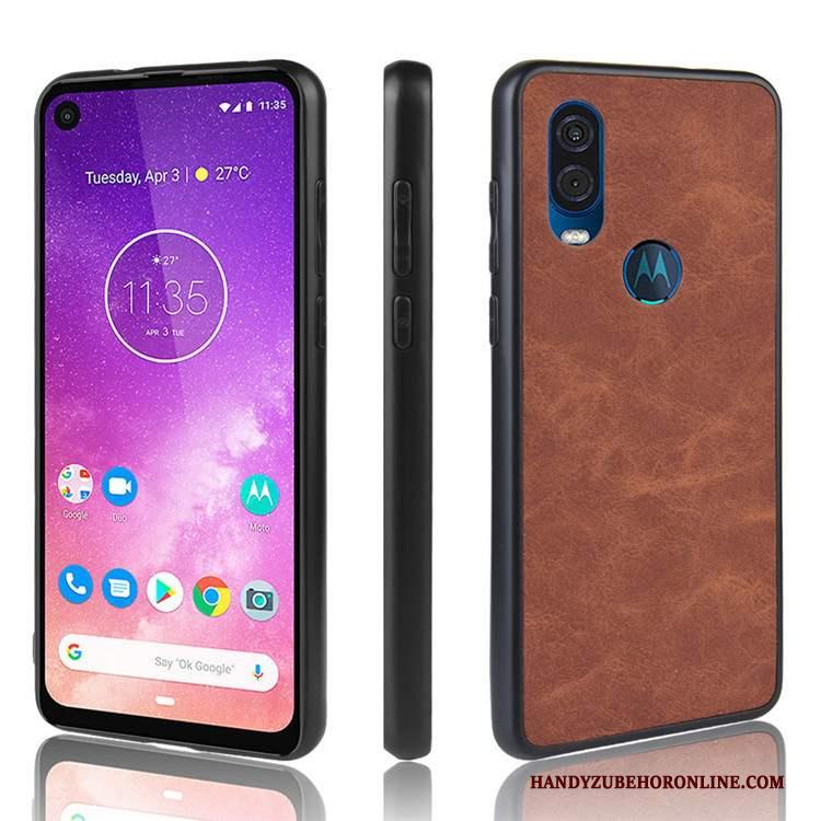 Motorola One Vision Bescherming Hoesje Telefoon Anti-fall Zwart