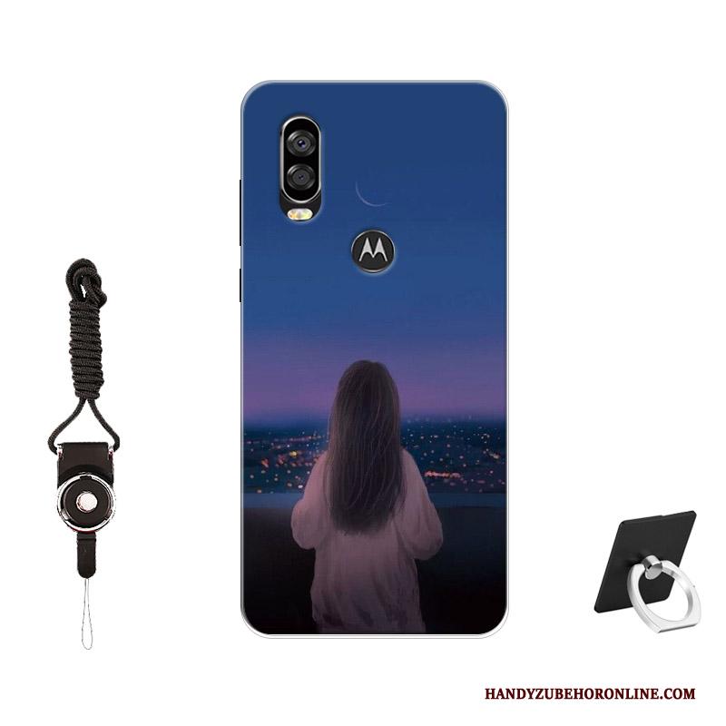 Motorola One Vision Pas Patroon Geschilderd Hoesje Bescherming Telefoon Siliconen