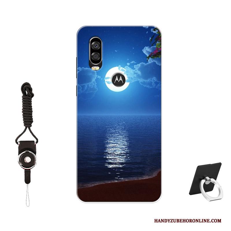 Motorola One Vision Pas Patroon Geschilderd Hoesje Bescherming Telefoon Siliconen