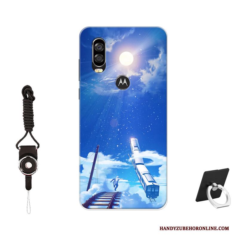 Motorola One Vision Pas Patroon Geschilderd Hoesje Bescherming Telefoon Siliconen