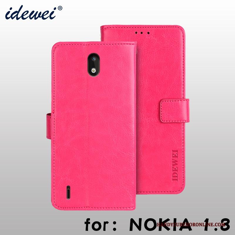 Nokia 1.3 Hoesje Bescherming Leren Etui Portemonnee Kaart Mobiele Telefoon Folio