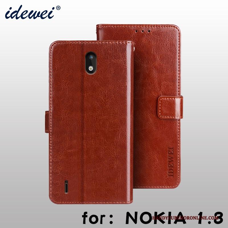 Nokia 1.3 Hoesje Bescherming Leren Etui Portemonnee Kaart Mobiele Telefoon Folio