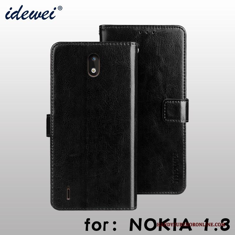 Nokia 1.3 Hoesje Bescherming Leren Etui Portemonnee Kaart Mobiele Telefoon Folio