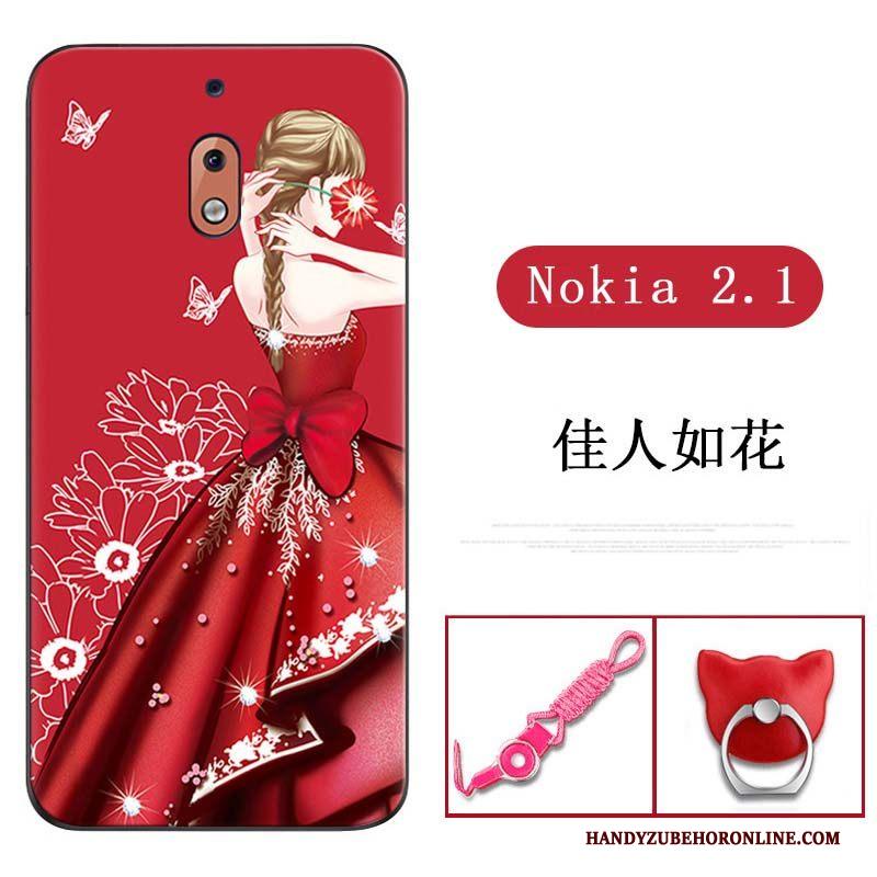 Nokia 2.1 Bescherming All Inclusive Dun Hoesje Telefoon Roze Persoonlijk Zacht