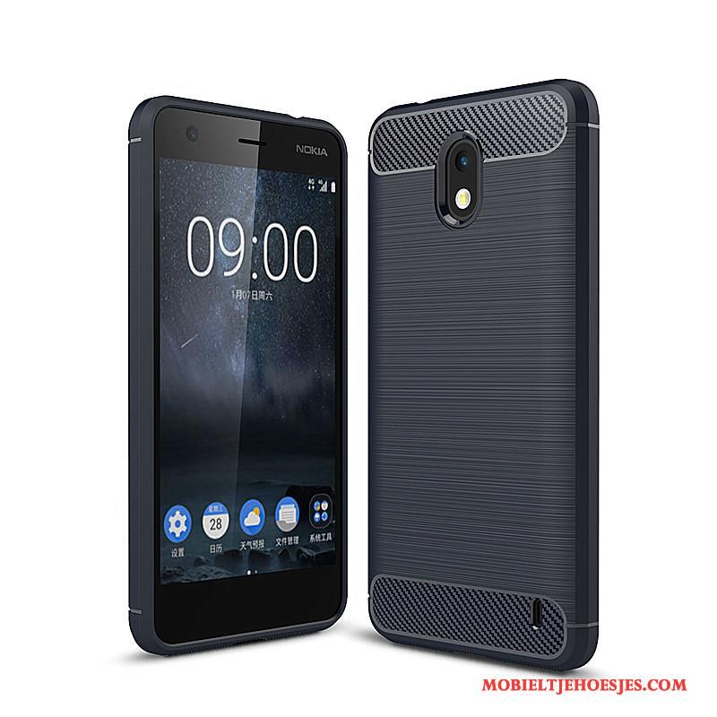 Nokia 2 Grijs Hoesje All Inclusive Fiber Mode Zacht Mobiele Telefoon