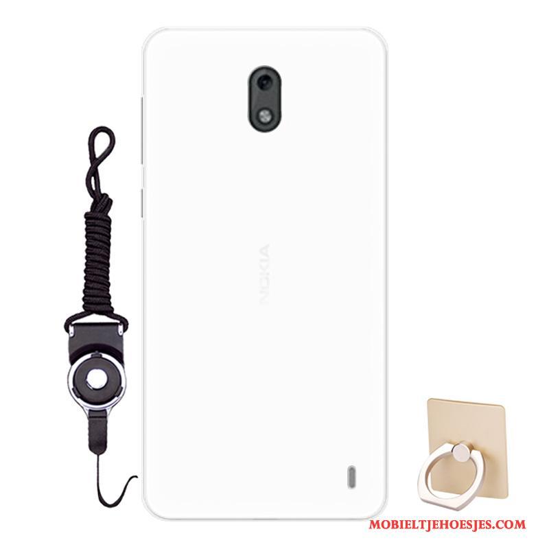 Nokia 2 Mobiele Telefoon Hoesje Spotprent Zacht Met Strass Wit Persoonlijk
