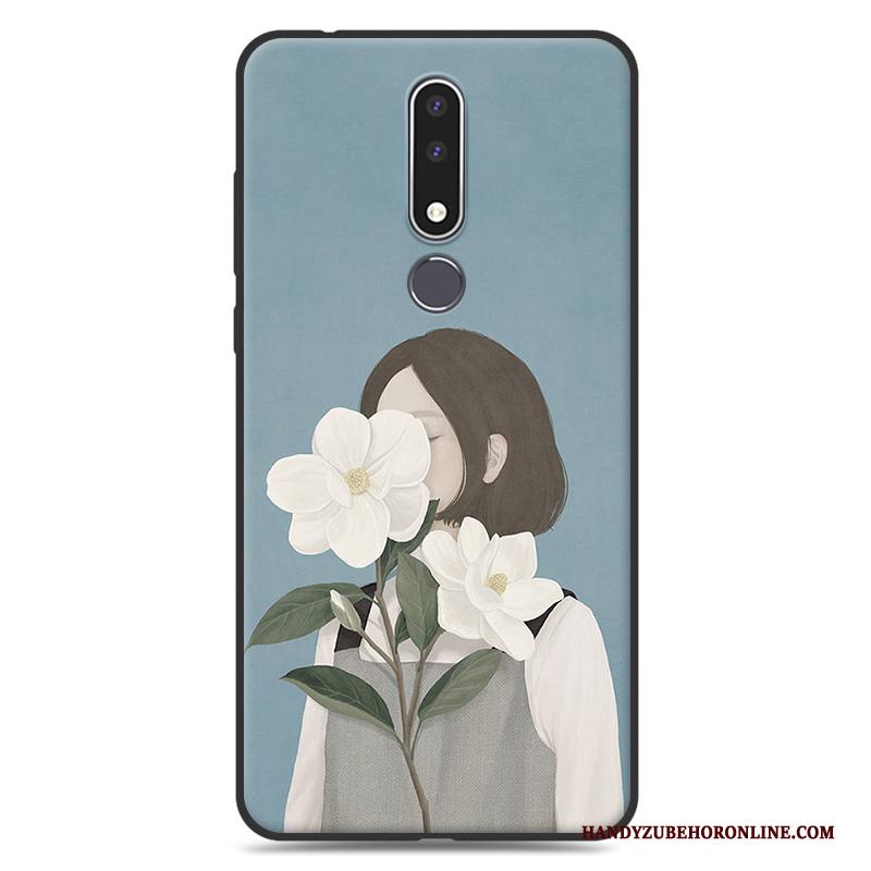 Nokia 3.1 Plus Bescherming Zacht Trend Hoes Groen Hoesje Telefoon Kunst