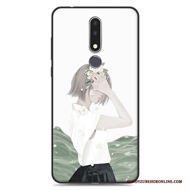 Nokia 3.1 Plus Bescherming Zacht Trend Hoes Groen Hoesje Telefoon Kunst