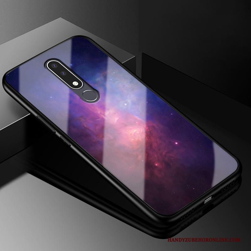 Nokia 3.1 Plus Glas Bescherming Hoesje Telefoon Anti-fall Purper Trendy Merk Mode