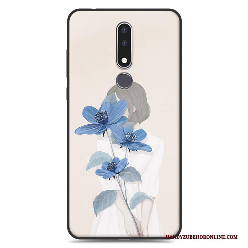 Nokia 3.1 Plus Hoesje Anti-fall Bloemen Zacht Kunst Licht Hoes All Inclusive