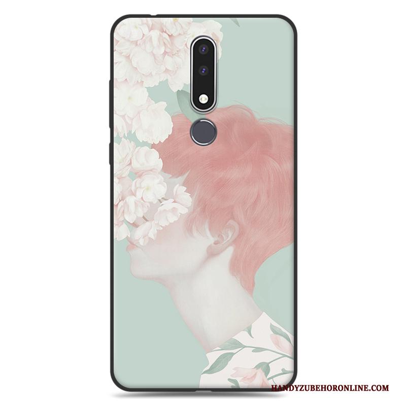 Nokia 3.1 Plus Hoesje Anti-fall Bloemen Zacht Kunst Licht Hoes All Inclusive