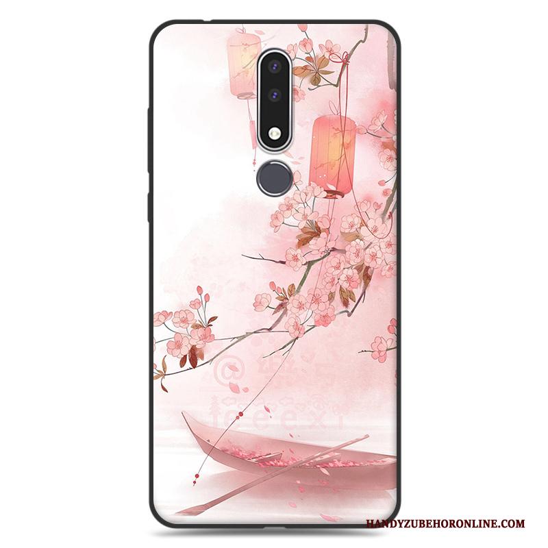 Nokia 3.1 Plus Kunst Zacht Eenvoudige Hoesje Blauw Chinese Stijl Telefoon