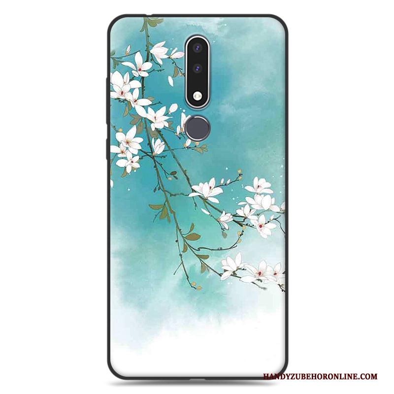 Nokia 3.1 Plus Kunst Zacht Eenvoudige Hoesje Blauw Chinese Stijl Telefoon