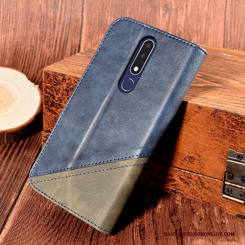 Nokia 3.1 Plus Leren Etui Kaart Hoesje Zwart Bescherming Verbinding Mobiele Telefoon