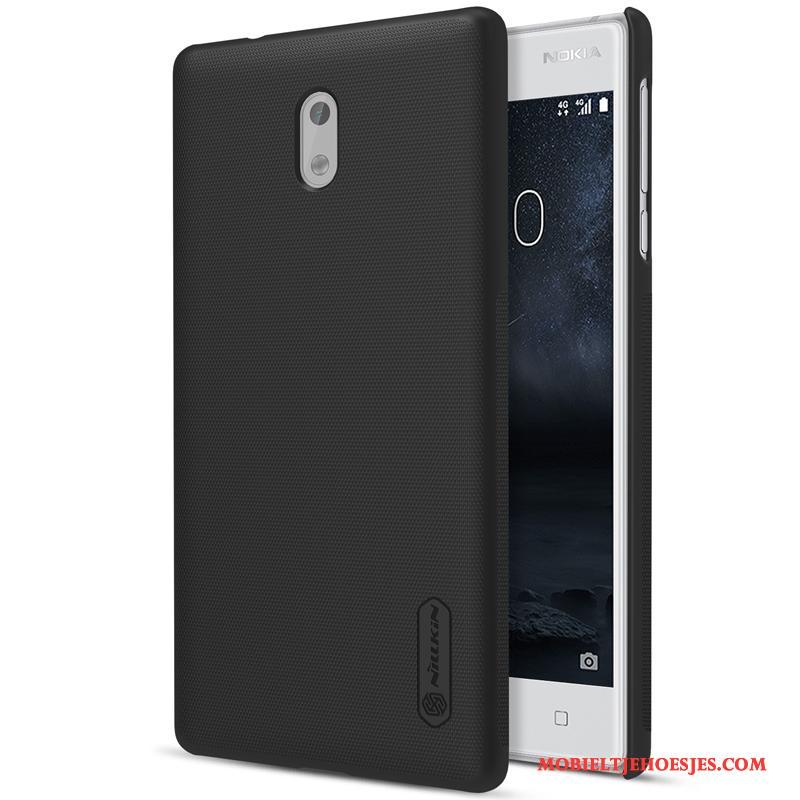 Nokia 3 Hoes Hoesje Telefoon Anti-fall Rood Hard Schrobben Bescherming