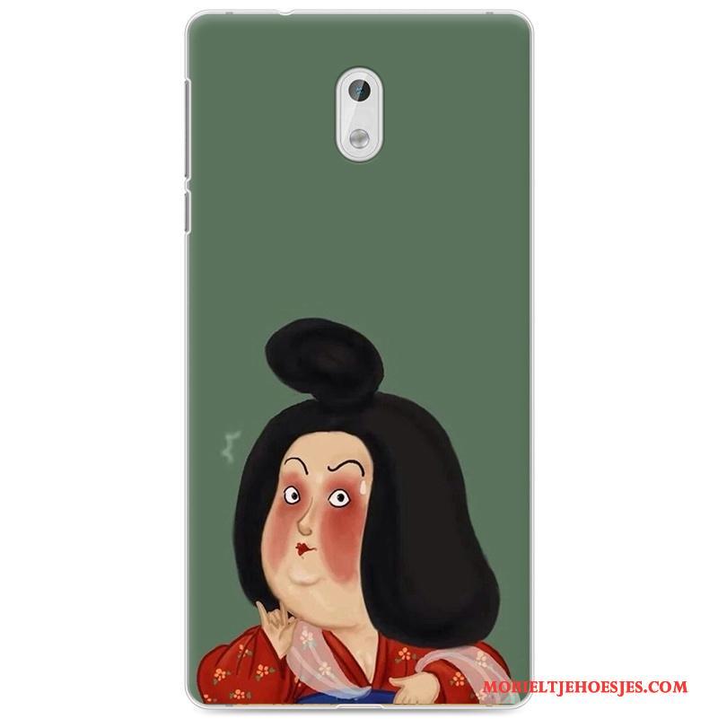 Nokia 3 Hoesje Telefoon Lovers Zacht Trend Anti-fall Zwart Kunst